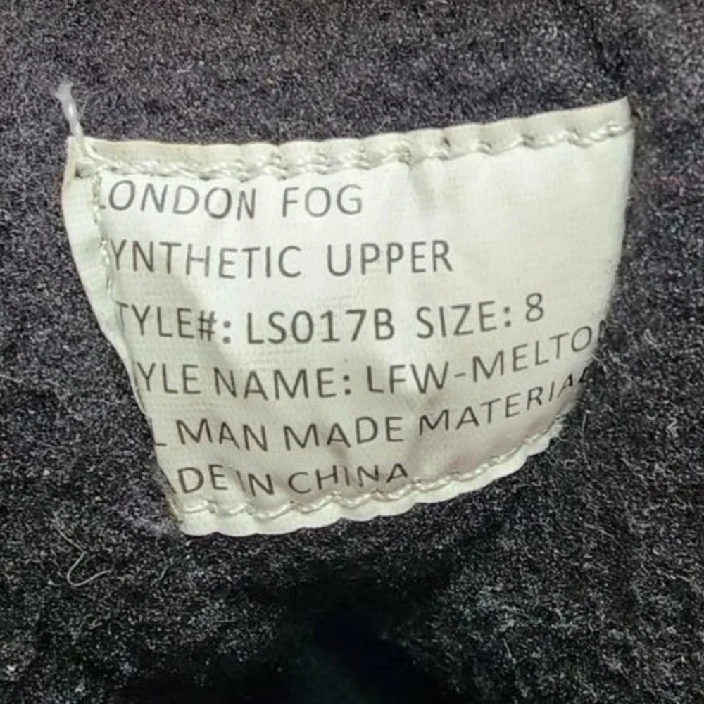 London Fog Melton Women Green Black Size 8 Winter Faux Fur Duck Boots Cozy